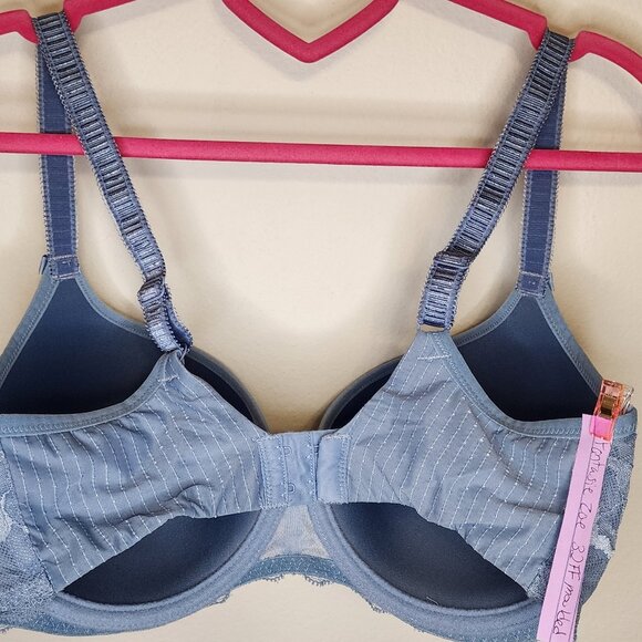 Fantasie 32FF Zoe - Blue Molded Plunge Underwire Bra - Picture 2 of 3